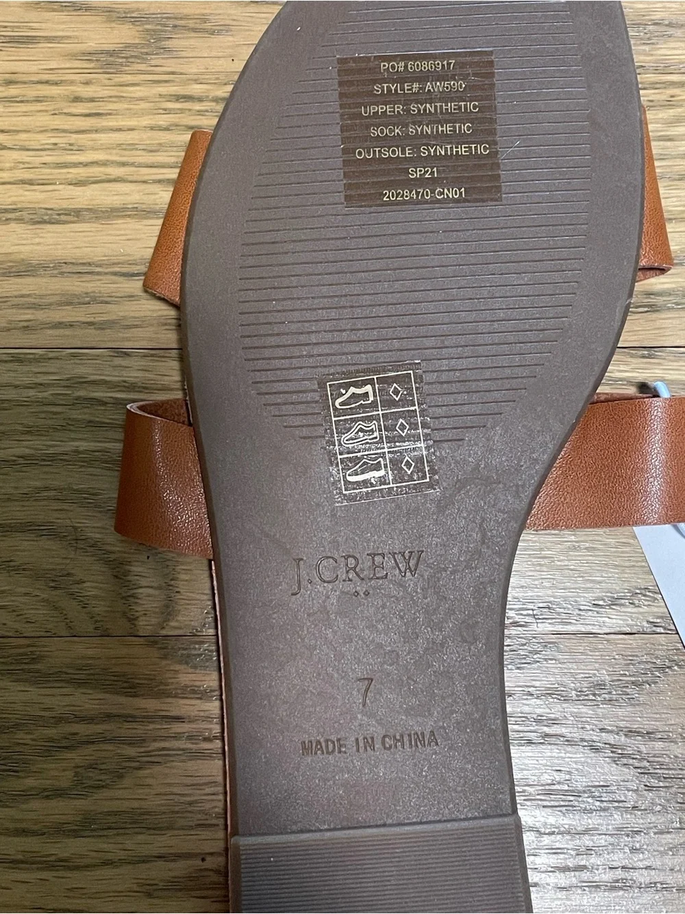 NWT - J.Crew Beachside Slide Sandals Old Clove Brown - Sz 7